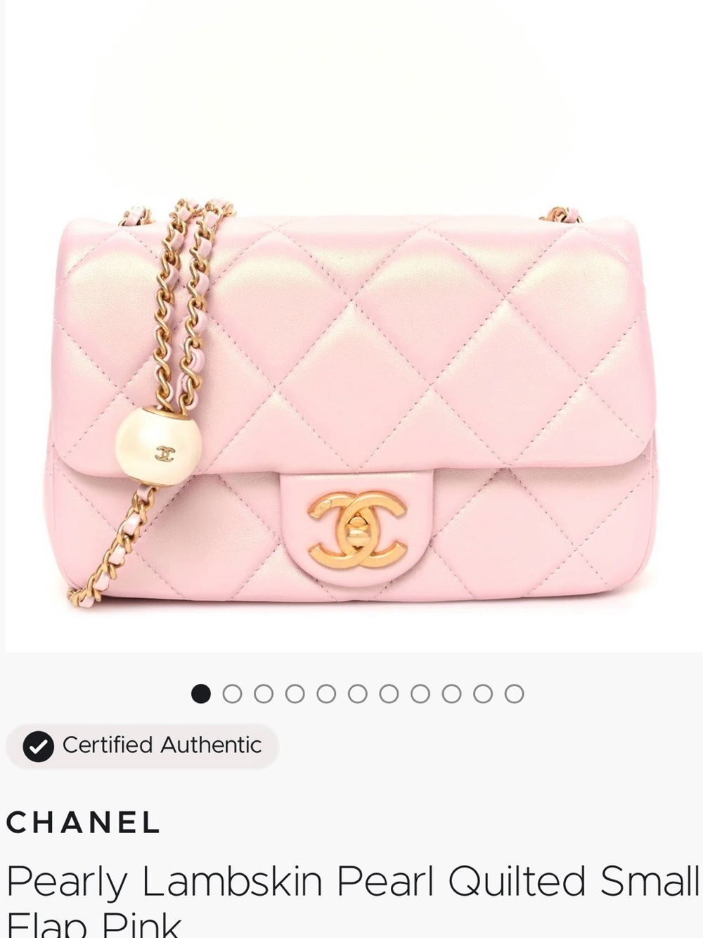 Chanel Pink Quilted Lambskin Small Flap Bag with Gold Hardware
